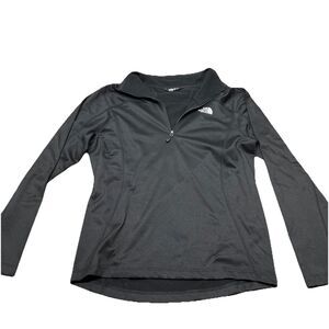 North Face Pullover Mens Medium Fleece Quarter Zip Athletic Outdoor Black PTP20